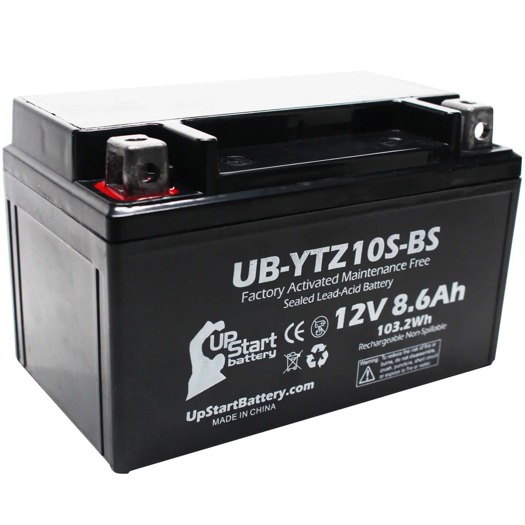 UB-YTZ10S-BS UpStart 12V, - Free, Yamaha 1000CC Maintenance Activated, 8.6Ah, Replacement Battery 2005 Motorcycle Factory Battery YZF-R1 2-Pack