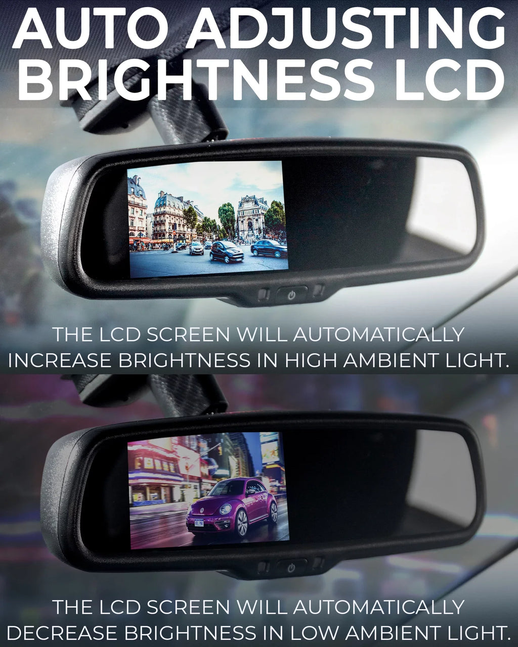 Car with 4.3” Screen Fit - + Camera Tailgaters View for 170° Moistureproof Universal Mirror Enhanced Backup Kit Rear Safety Master