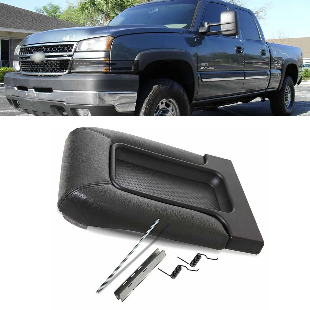 Silverado Sierra Black Center Console 2500 Lid Fit 19127364 For Latch Armrest 1999-2007 1500