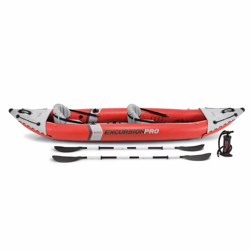 Red Pump, Pack) with (3 Oars Excursion 2 Pro Person Kayak Inflatable & Vinyl