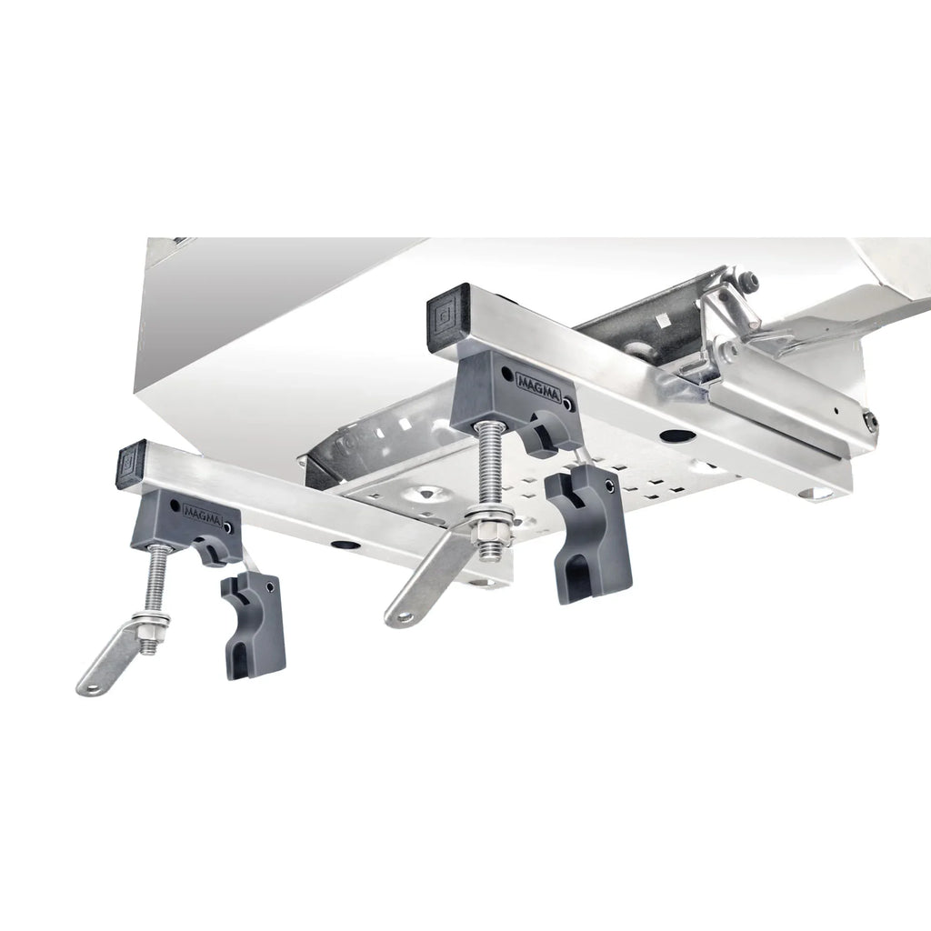 Dual Round Horizontal Rail - T10-685 Rectangular Extended Mount for Grills Magma