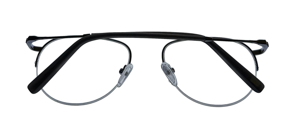 Mens 53mm New Frame. Jones J359. Rimless Aviator York Eyewear Gunmetal Metal
