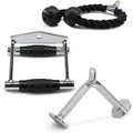 Bar D Yes4All + Handle Tricep Cable V-shaped Attachment + Combo Double Rope