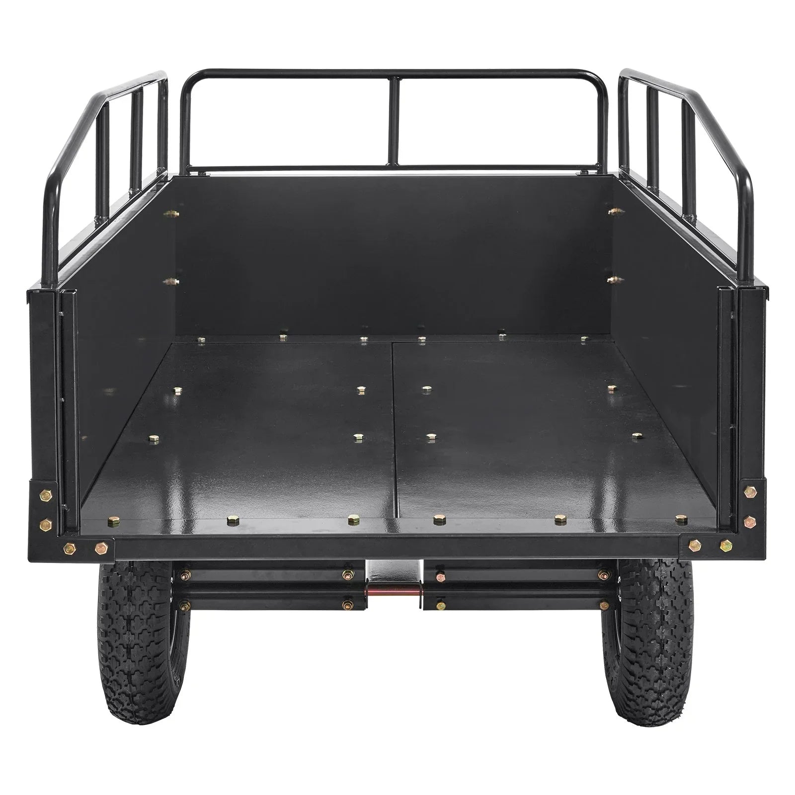 with Feet 15 750lb Steel Garden Capacity, Cart Heavy Trailer for Lawn Mower Tractor Trailer, Dump Utility Cubic Duty Riding