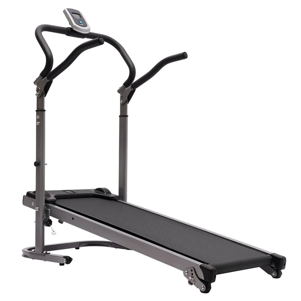 Incline (Black) Foldable LED ZhdnBhnos with Walking Treadmill Monitor 264.55lbs Home Machine Compact Running Gym