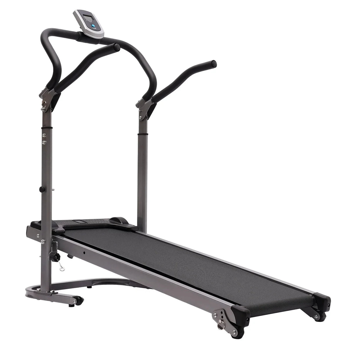 Incline (Black) Foldable LED ZhdnBhnos with Walking Treadmill Monitor 264.55lbs Home Machine Compact Running Gym