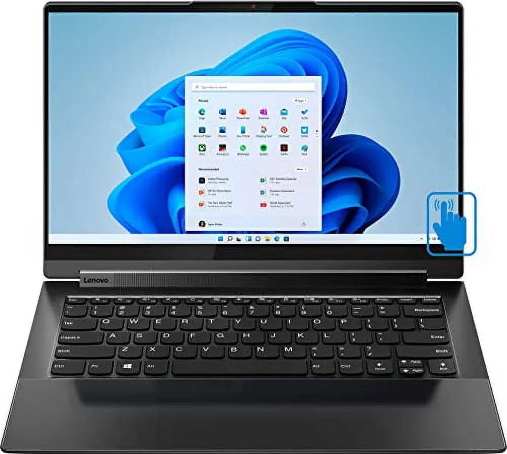 8GB Webcam, 2022 9i Intel Touchscreen , , i7-1185G7 w/Hub 2-in-1 Win Iris 10 Xe, 256GB 5.1, Home) Backlit 6, Yoga 4-Core, -14.0" Lenovo Fingerprint, Laptop , (Intel WiFi