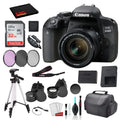 Card (Rebel Kit + Canon 32gb 3PC T7i) Bundle SanDisk 18-55mm Filter 800D Lens