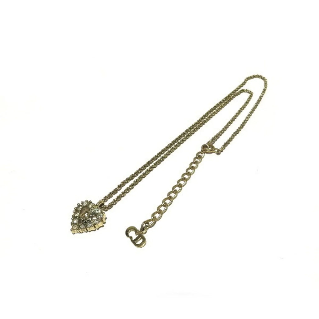 Dior Gold Necklace (Good) for Motif Pre-Owned Women Christian Accessory Heart