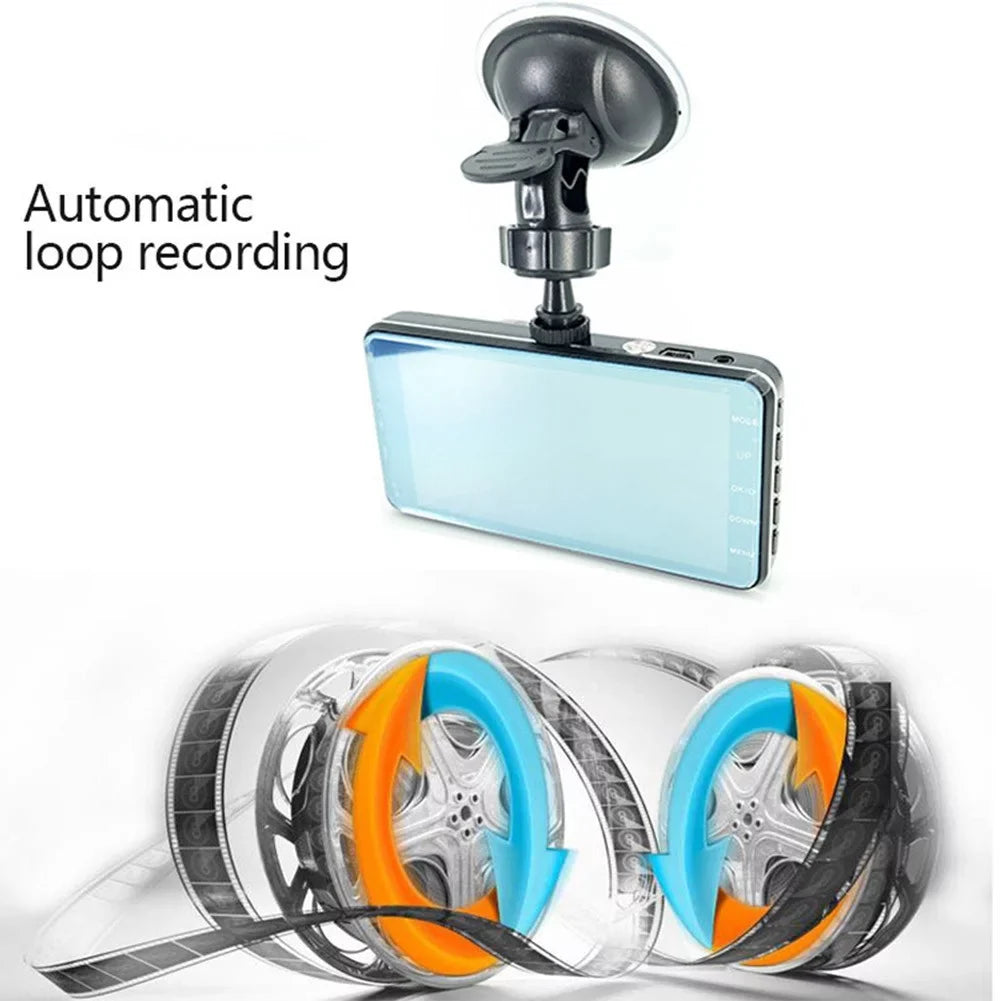 1080P Screen G-Sensor DVR Dash Cam Dual Front Touch 4\\\" Rear Camera Car Recorder