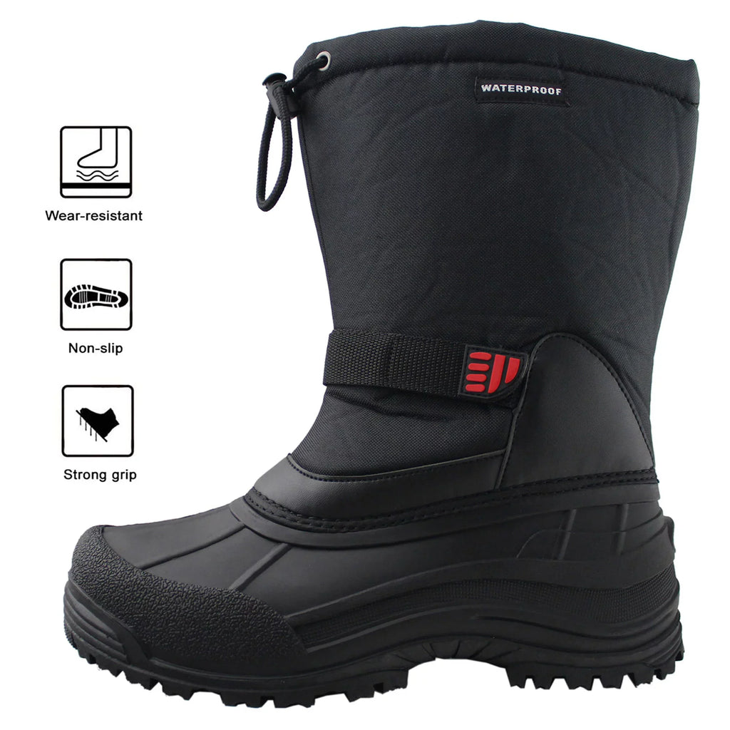 Snow Male Shoe Winter Tanleewa Adult Men's Anti-Slip Moistureproof Boots Insulated Boots Size 11.5