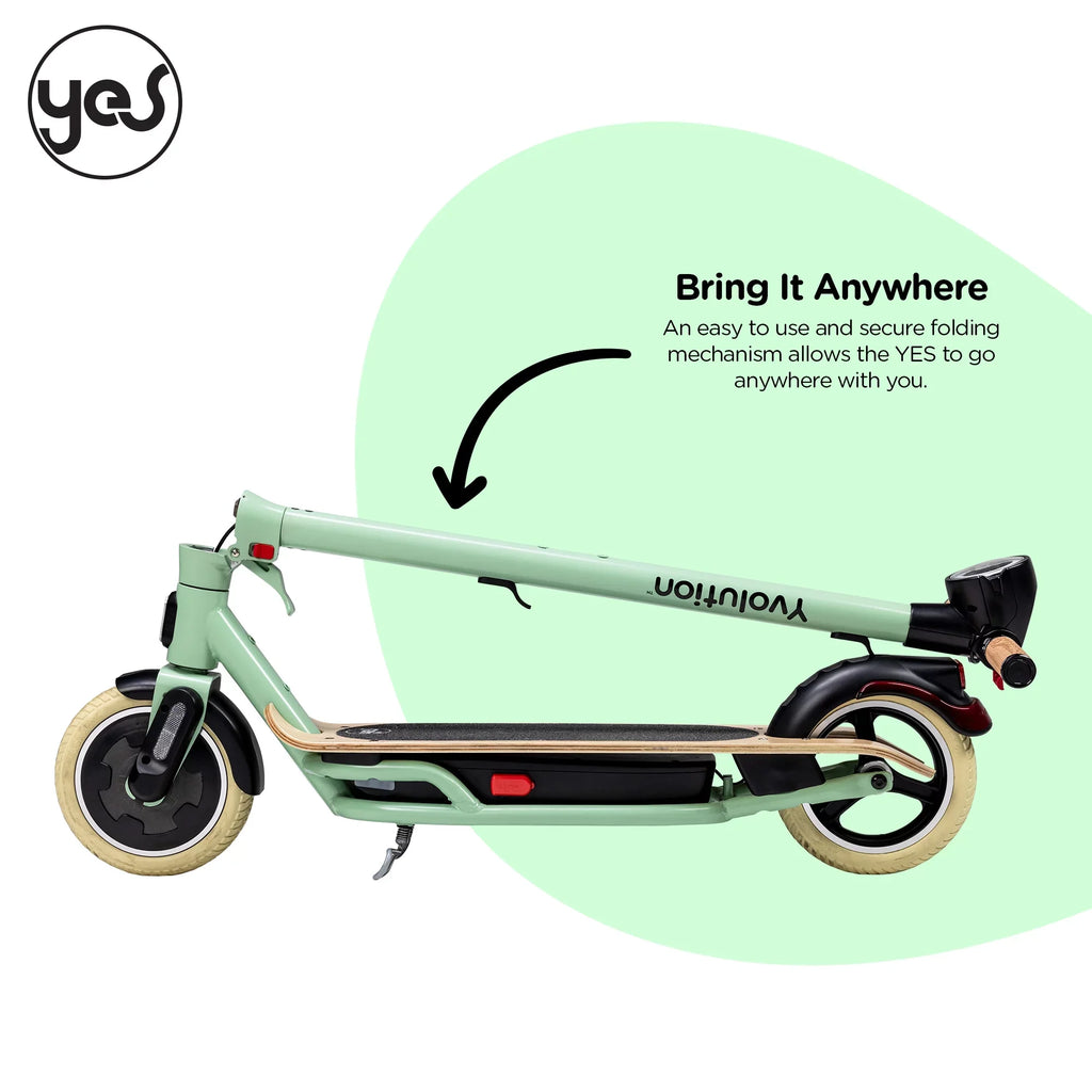 Adults Yvolution Foldable Design Scooter Display, (Green) Electric for