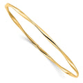 Bracelet Bangle in 7 Gold 10k Slip-On Yellow 3 mm
