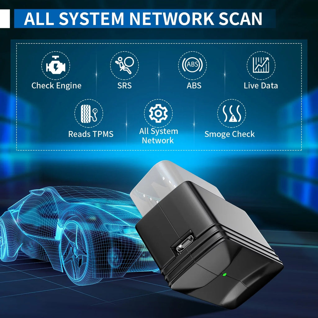 Chrysler Auto Bluetooth Engine Buick Chevrolet Car Innova System 6000P for Scan Scan Wireless Lincoln Code Adapter Ford Diagnostic Scanner Full Reader Tool Dodge OBD2 Code Scanner
