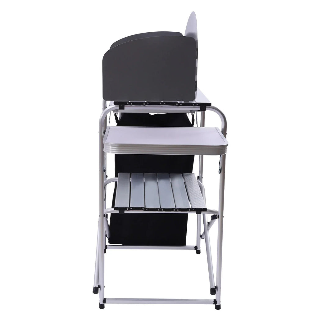 exterior with Detachable Table Windscreen DENEST Kitchen Camping Table Folding Cooking