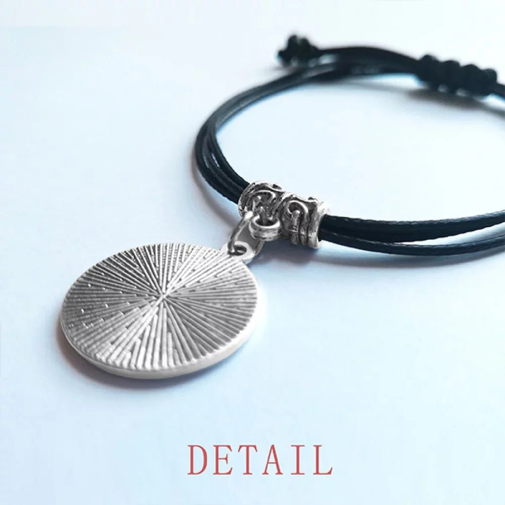 Amusement Wristband Black Roller Rope Facilities Coaster Leather Bracelet Jewelry Park