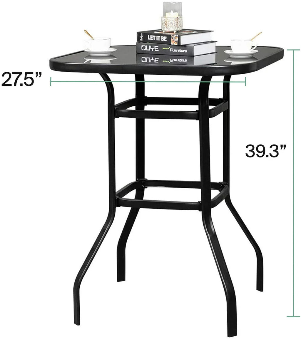 Table Glass Bar Sturdy Solid For Poolside Adonis