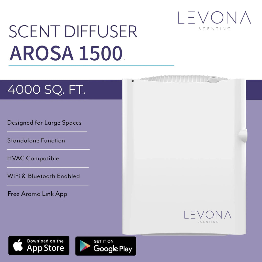 & App Scent Diffuser HVAC Home 4000 Air - SQFT + Arosa: House Scent Hotel Sold - for Control Office, - HVAC Whole (Scent Scent Freshener Scent Levona Separately) Air Diffuser Diffuser Fragrance