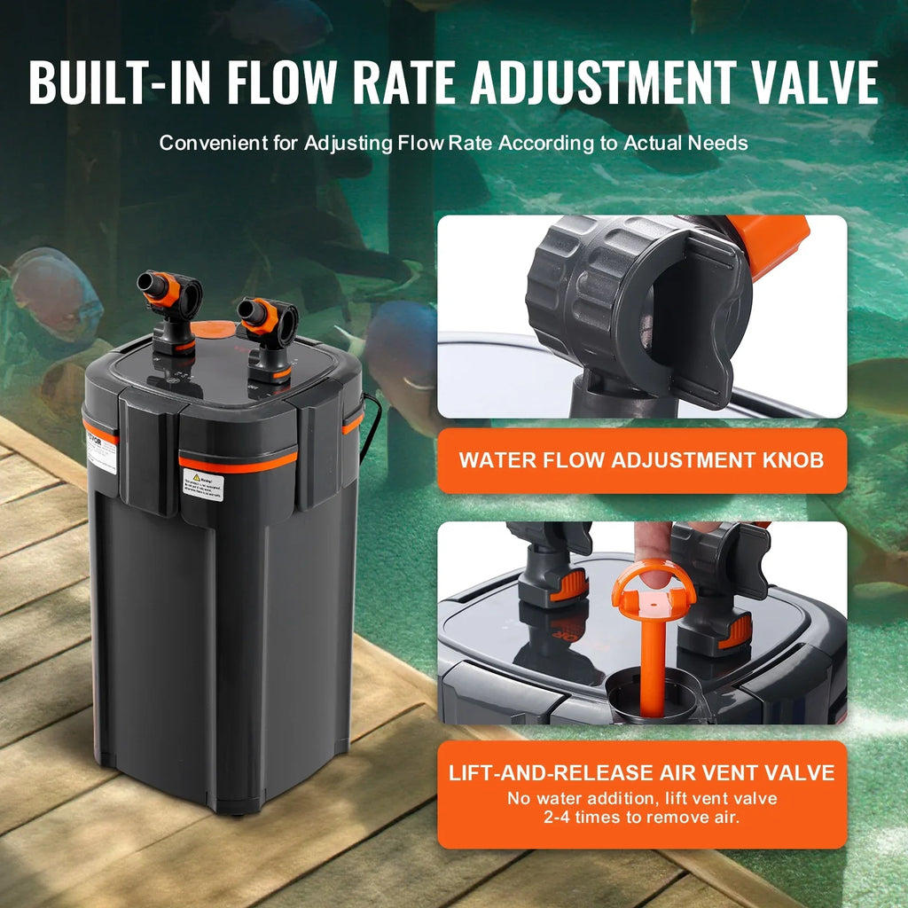 Aquarium Canister 11w SKYSHALO Quiet Lamp UV Filter 75 Tank Gallon Fish