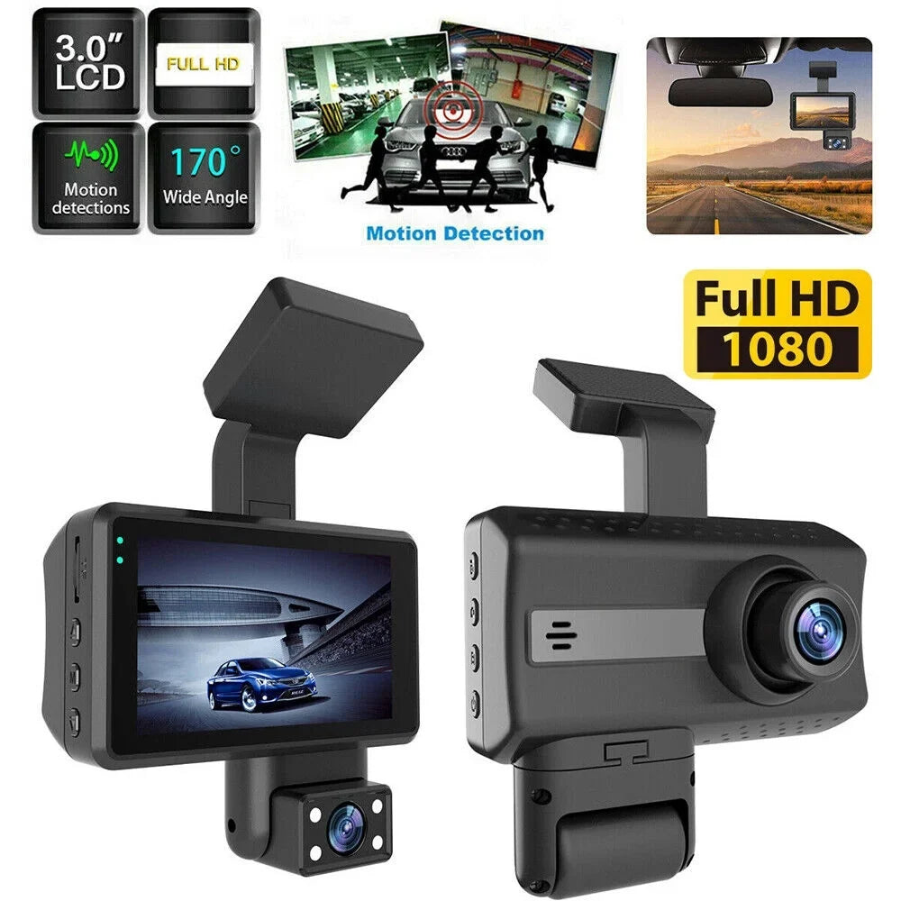 Dual Camera Onemayship Lens Car Sensor Dash and Cam 1080P Recorder DVR Front Rear Video G