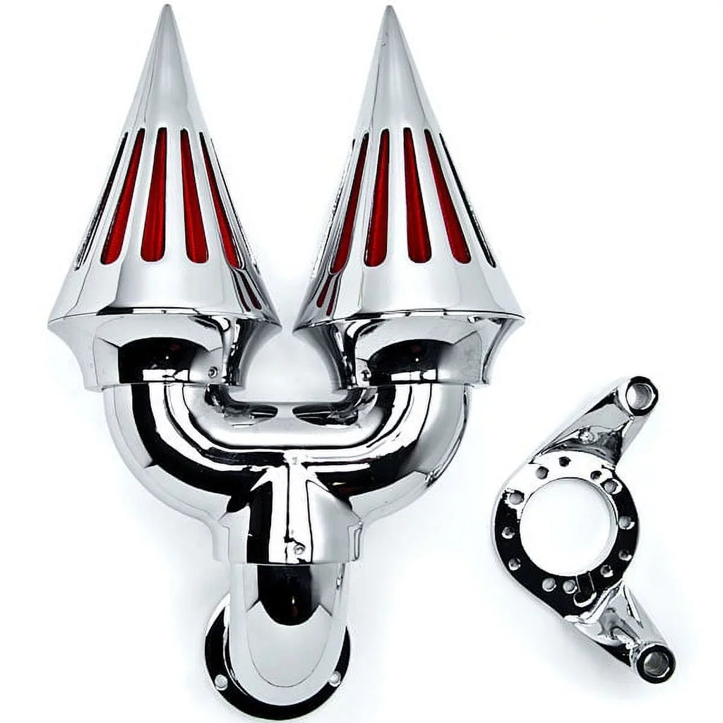 Krator Custom with Spike Harley-Davidson Sportster Filter Applications Compatible Chrome Cleaner Dual Air Intake Kit