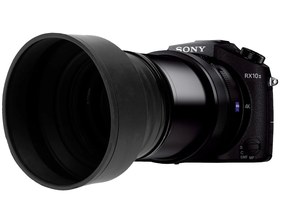 Collapsible Filter Hood DMC-LX10 Adapter) (Rubber Panasonic Lumix Hood Digital Lens Design) / (Includes