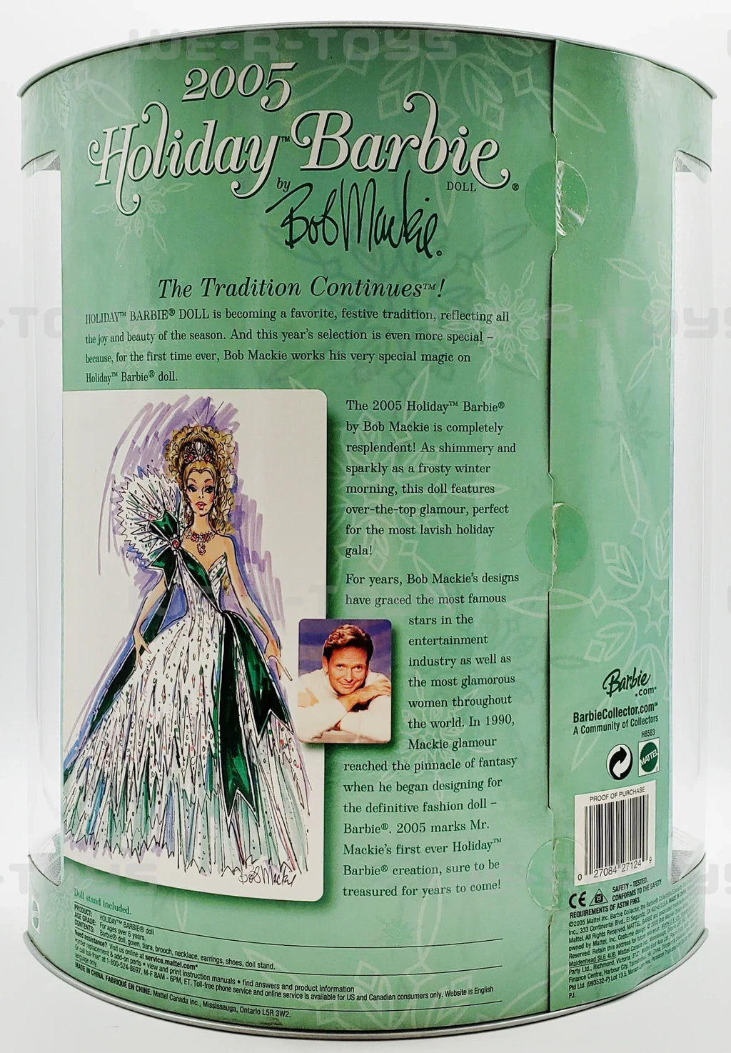 H8583 Mattel Emerald 2005 Bob Barbie by Mackie Doll Holiday