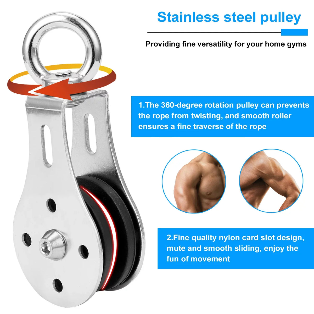 Hand Strength Fitness Training Loading Triceps Equipment Arm Lixada Biceps Pin Lifting Attachment Pulley DIY Machine Cable System Blaster
