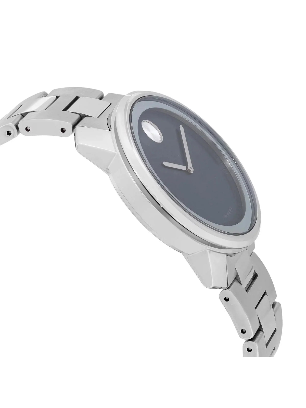Bold Mens Movado 42mm Dark Blue Dial Watch 3600423 Steel Stainless Quartz