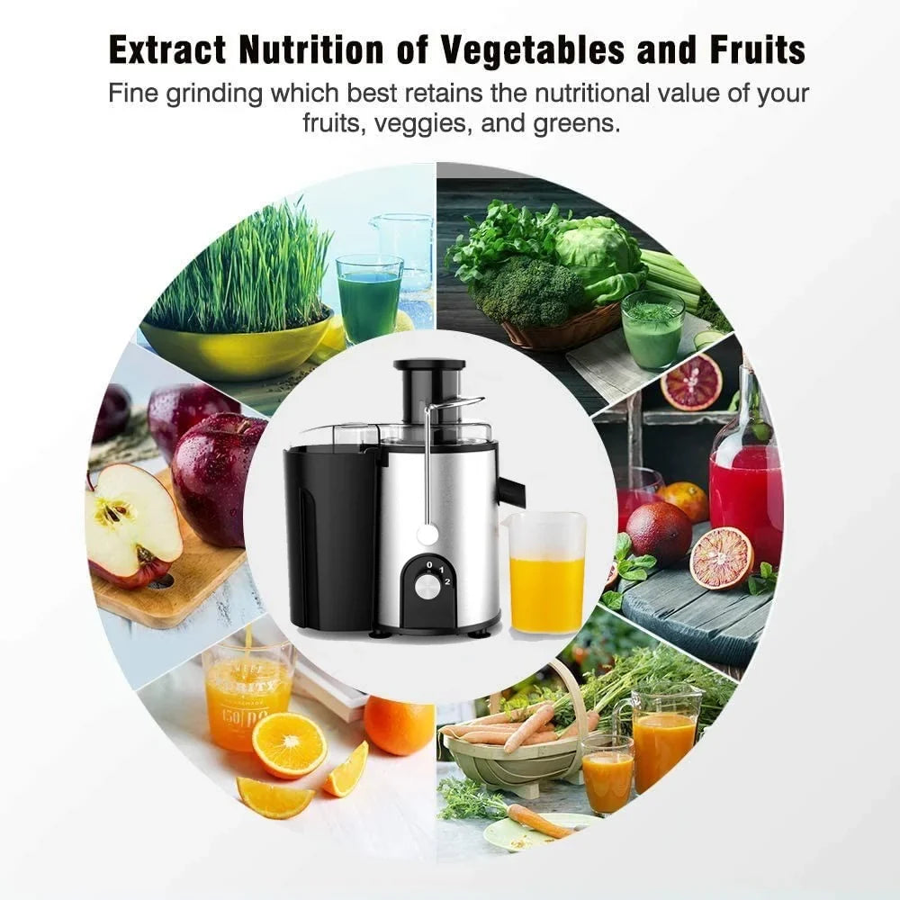Fruits Brush Juicer Centrifugal Juice Catcher Vegetables High Machines Included and Anti-Drip - for & - Yield