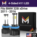10000LM 60W Racer Bulbs Automotive 15 2014 2012 Headlight 12 14 White 2013 H8 13 Fog xDrive 11 Light Sided 2015 16 328i 2011 328i Replacement 2016 xDrive H9 12V H11 6000K Diamond Mega 4