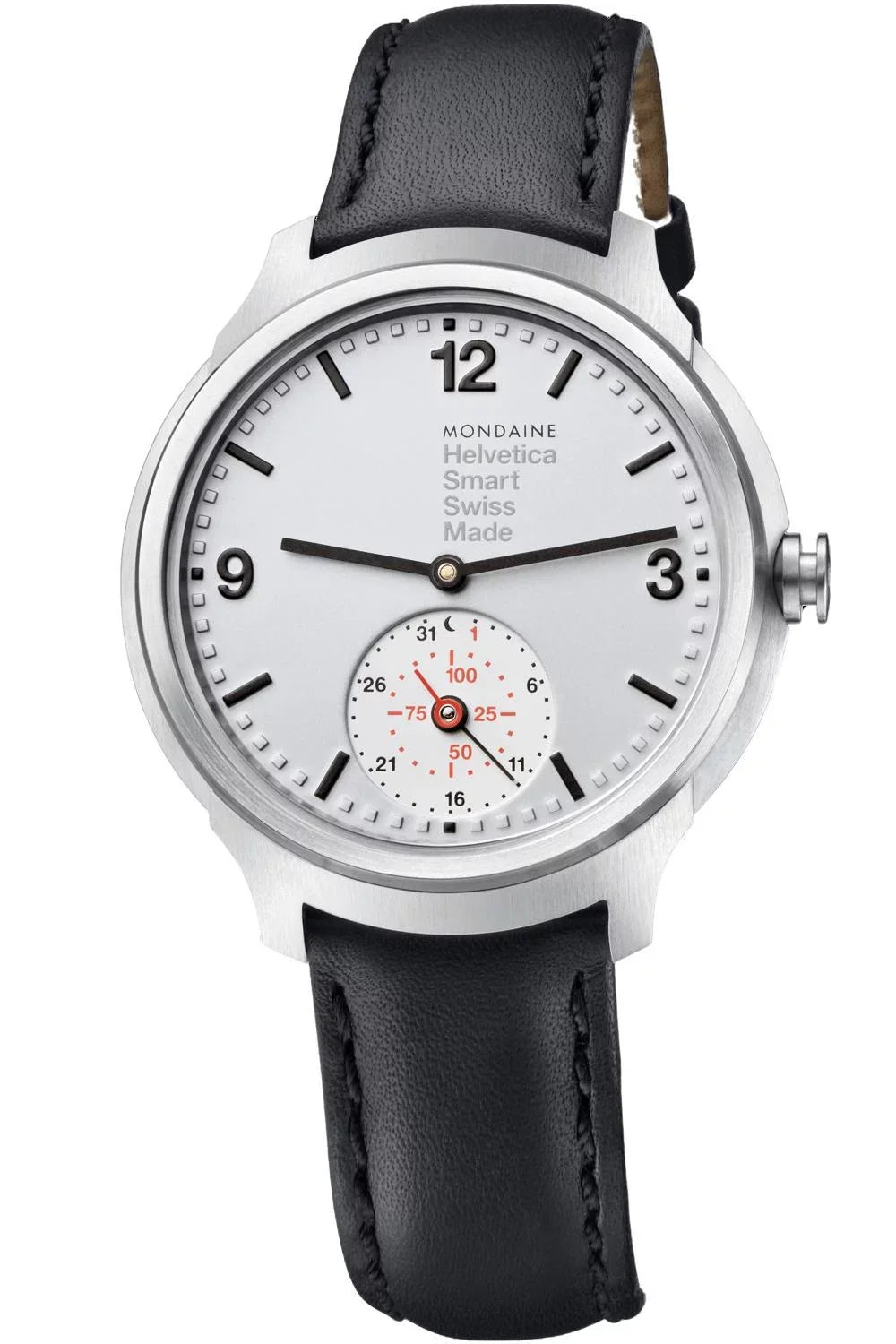 Dial Silver Mens Edition MH1.B2S80. Helvetica 1 Limited SmartWatch Mondaine