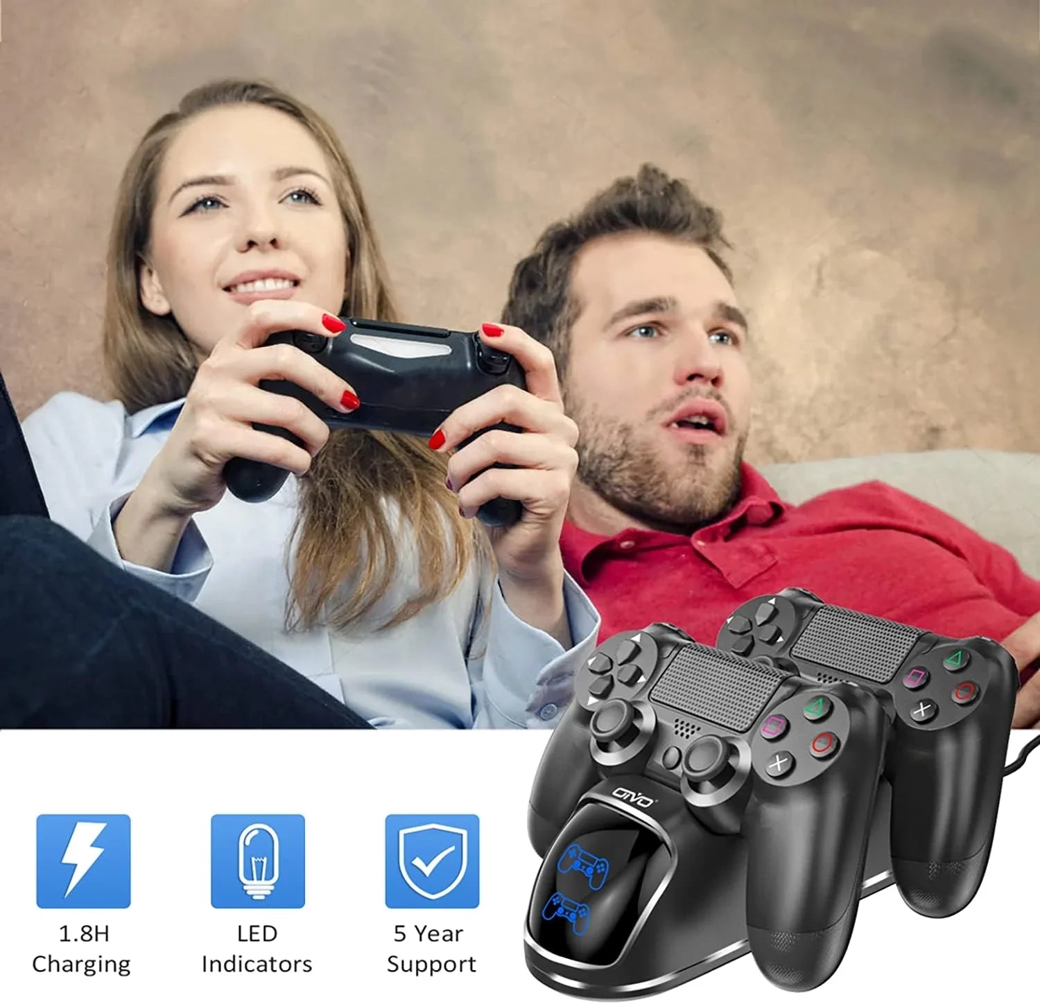 1.8Hrs Station, Charger Charging Charger Controller Charging Playstation 4 Station Controller Replacement Dock Dock, PS4 PS4 4 Dualshock for