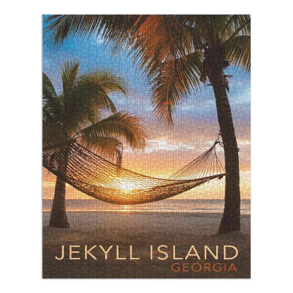 Size Georgia, in (1000 Family, Piece Jekyll Puzzle, and for Made Puzzle 19x27, ) Adults Hammock Sunset and Challenging Island, Jigsaw