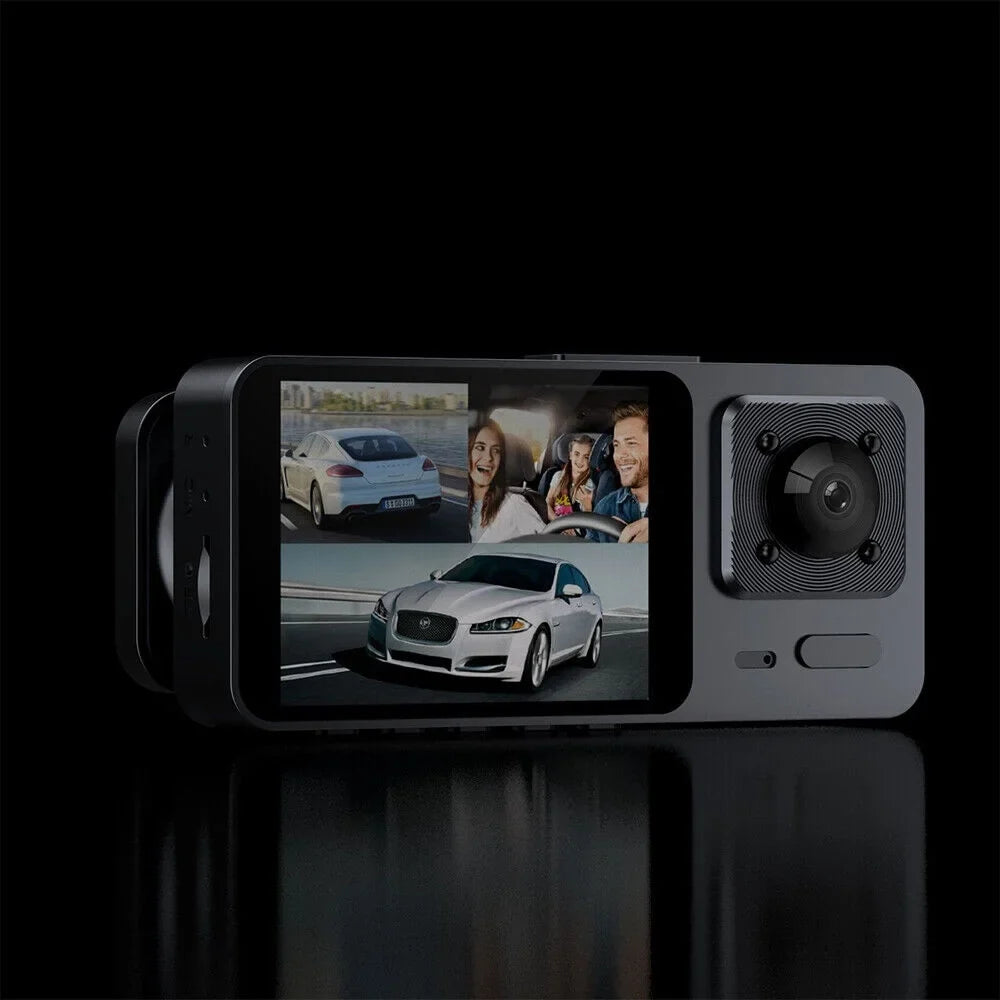 1080P Lens Car Dash Lens Camera 3 Video Cam G-sensor Dual Recorder Front/Rear/Inside