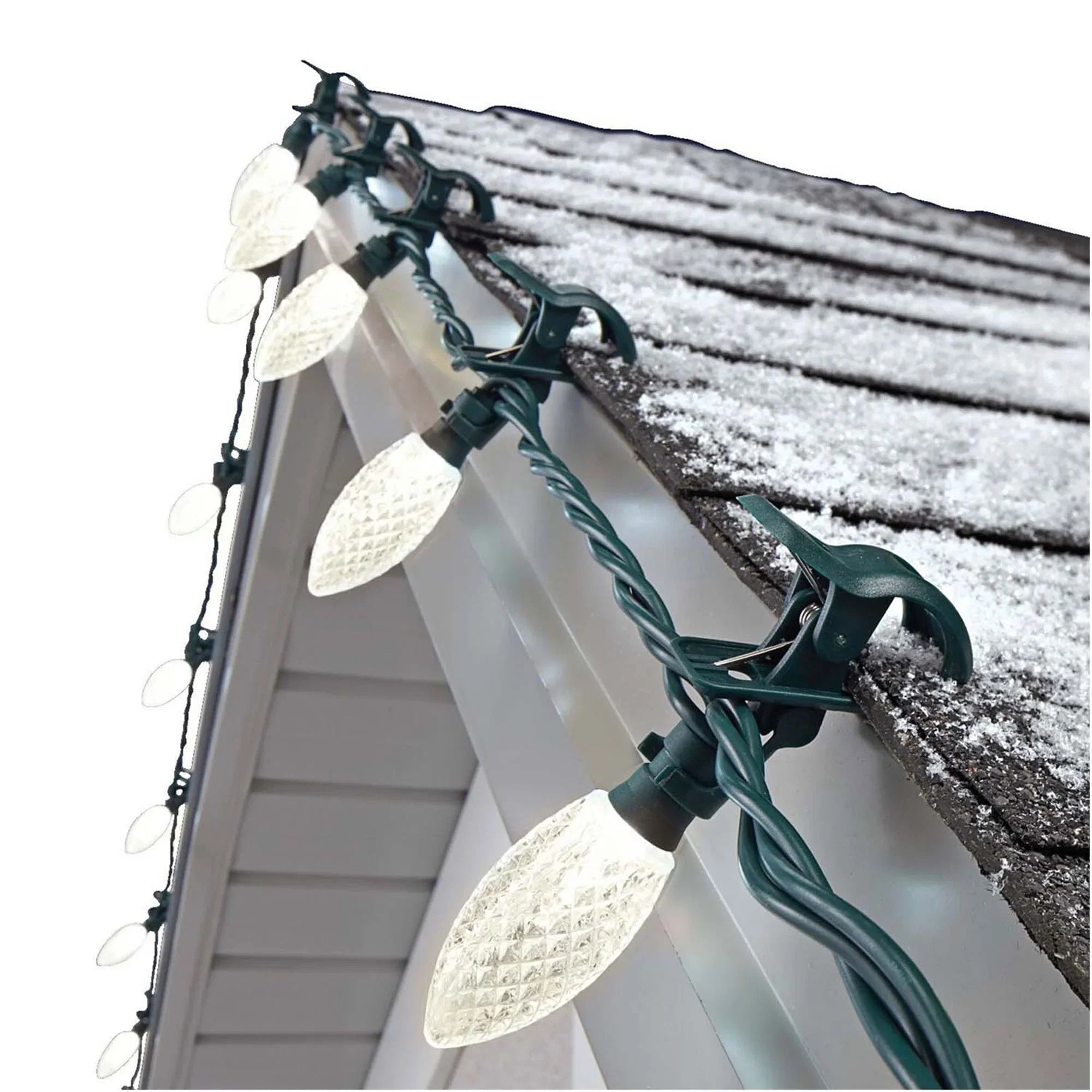 C9 Christmas Bulbs Warm 100 Clip (3 Pack) String Quick Lights