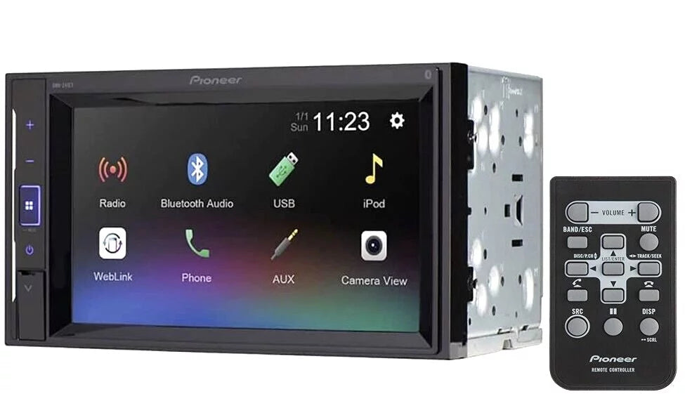 License Receiver Pioneer License + Digital CameraPioneer Touchscreen Touchscreen with DMH-241EX Media Bluetooth with Backup Camera Plate Plate Receiver Digital Backup Bluetooth + Media DMH-241EX