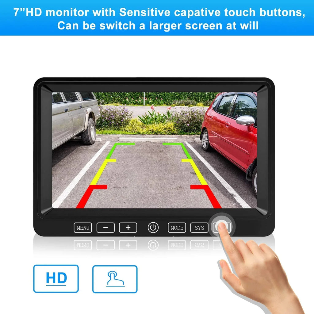 Night 7'' Monitor Backup Backup FY01 Rear Car xRoose Vision Recorder View Camera Camera Moistureproof