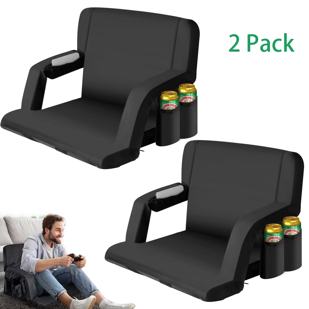 Lawns, Tournament for 2 for Wide Soccer Chair Bleacher National Backyards Stadium Worcest Women's Seat, Folding Moistureproof Thicken Bleachers, Pack
