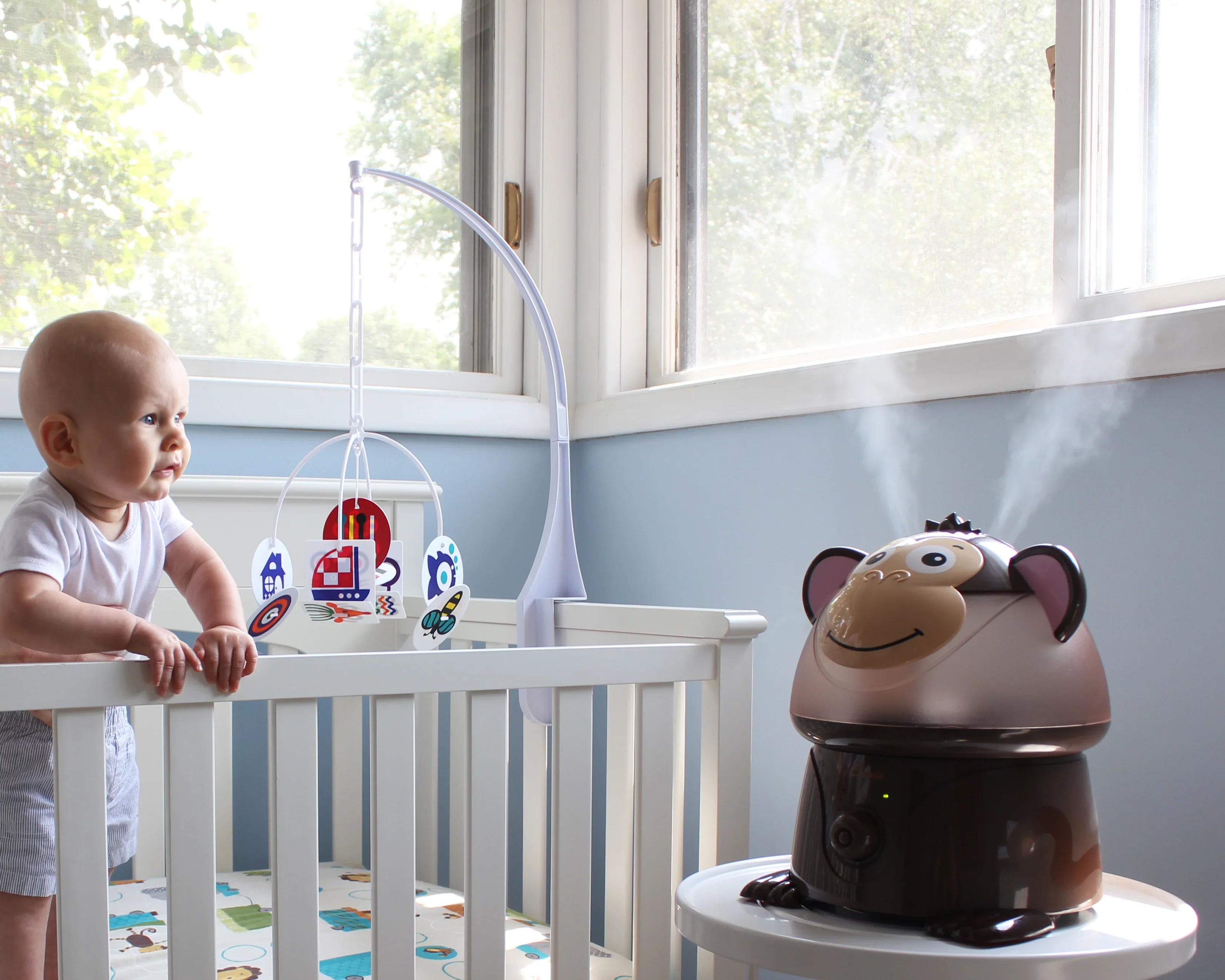 Ft Cool Gallon, 1 Hour Monkey Ultrasonic Shieldage, Mist 500 Kids, Crane Time - for Adorable 24 Humidifier Sq Run