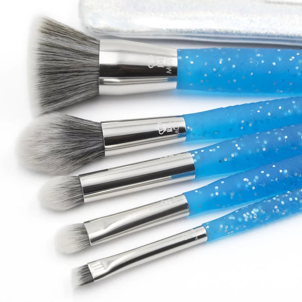 Makeup Brush Moda Set, 6pc Small Accentuate, Shader, Mythical Fire Brushes Makeup Brush Crease and Blue Includes