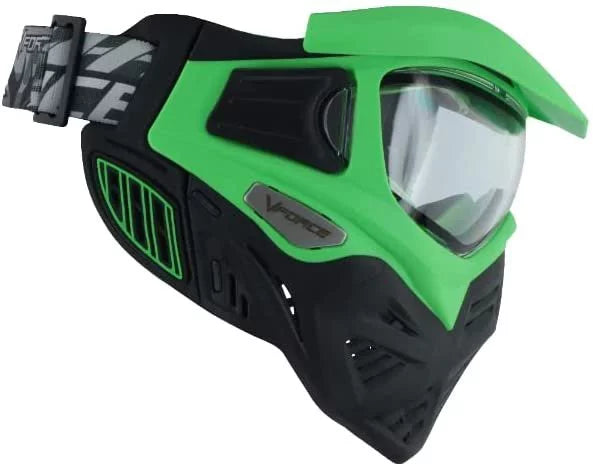 w Thermal Paintball - V-Force Black Green Clear Grill Lens 2.0 Goggle Venom Mask
