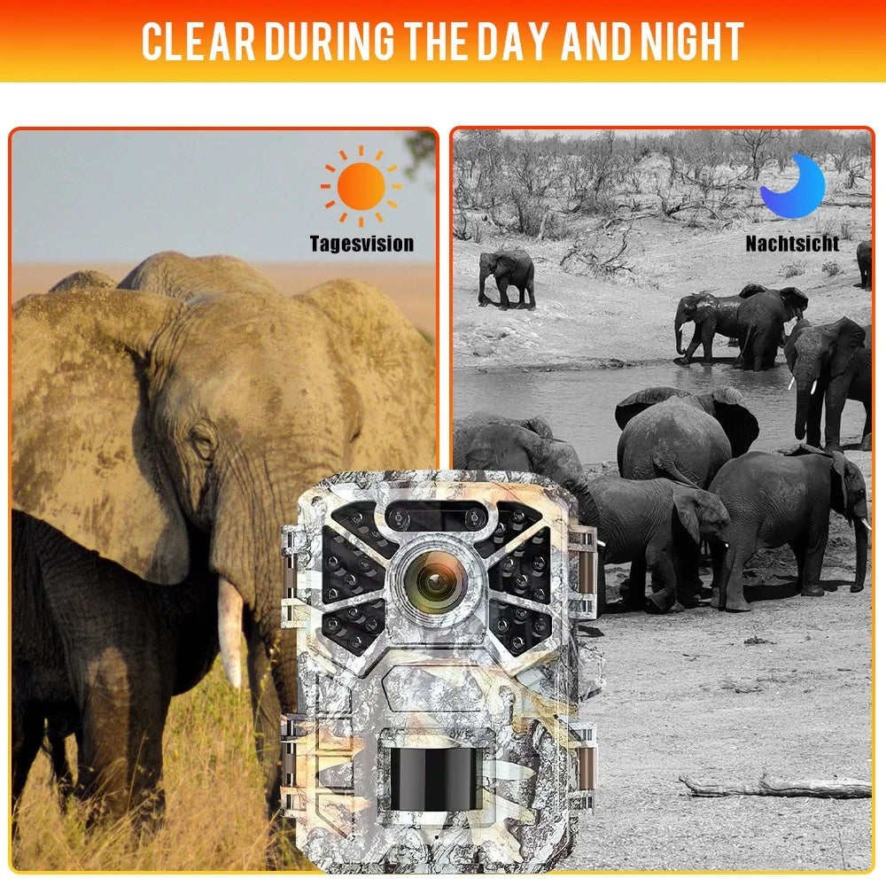 Monitoring, 30MP Vision Angle Lens Farm with Wide Game Infrared Surveillance, Camera 2k Trail Trail Night Pack with Camera, Wildlife Hunting 2 120° Monitor Moistureproof
