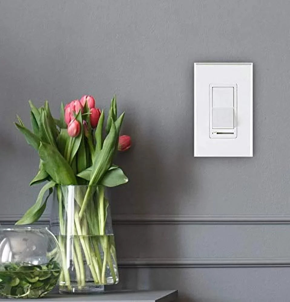 Included in LED Dimmable Plate Light/CFL/Incandescent,3-Way max,Cover Switch Watt Wall Bay Dimmer Single Pole Slide,600 for Cloudy