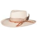 Row 71/4 Stetson Hats Stetson Kings Natural Womens 31/2` Brim Peach Band