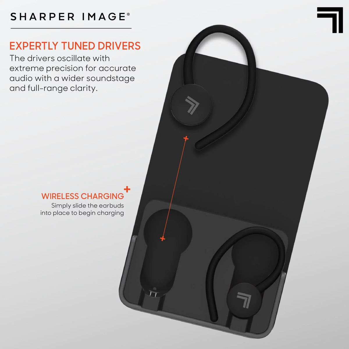 Black Wireless Qi Image® Case, Earbuds Sport Sharper Charging True Bluetooth SoundHaven® with