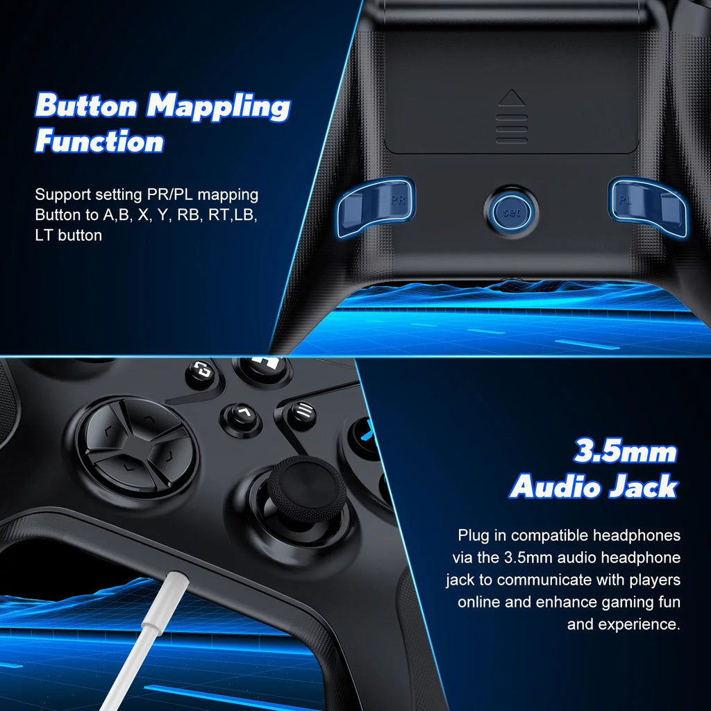 Six-Axis Vibration Support Dual X-S/ One Controller , Series Xbox for and Xbox Function, Turbo with Xbox Macro Sensor and X-S/ Wireless
