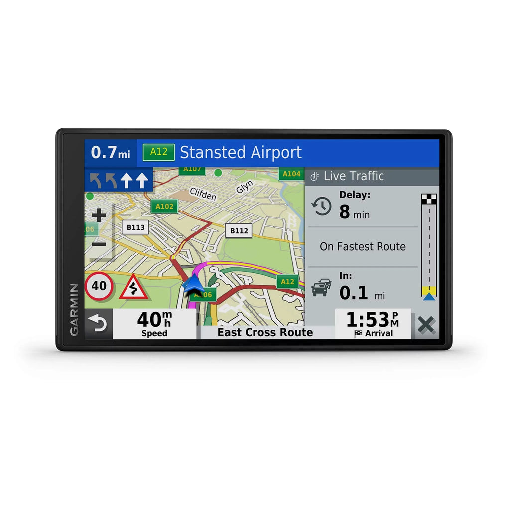 Voice Digital Edge and 55 5.5 and Hands-Free Display, Garmin Edge Europe, Commands to Bluetooth Calling, Nav Traffic, inch Sat Updates Features Smart UK, DriveSmart with Mt-D Map Full for Ireland