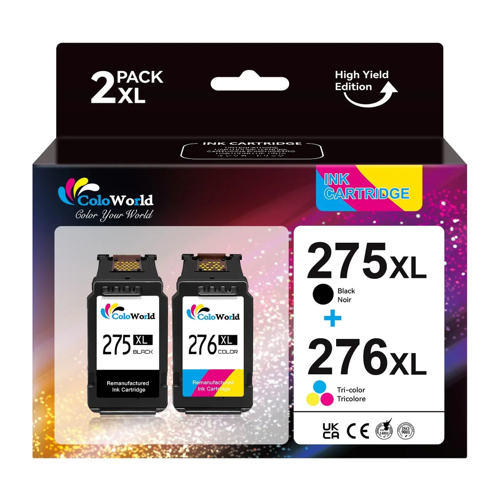 Canon 276XL 1 Canon -276XL Tri-Color) Black, for TR4720 TS3522 TR4722 Ink Fir Pixma Ink 276 TS3500 Cartridge TR4700 for TS3520 Canon for (1 -275XL 275 275XL