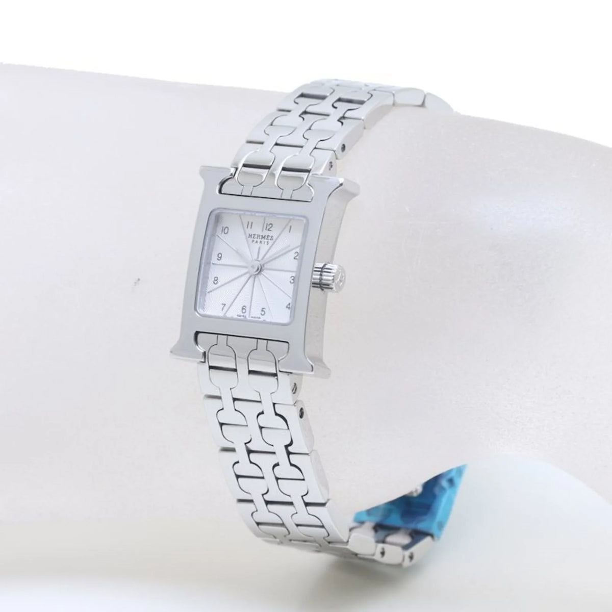 Pre-Owned 4835 (Good) Ladies 141002W100 HERMES Steel Mini H Stainless Watch 39260 HH1.110.260